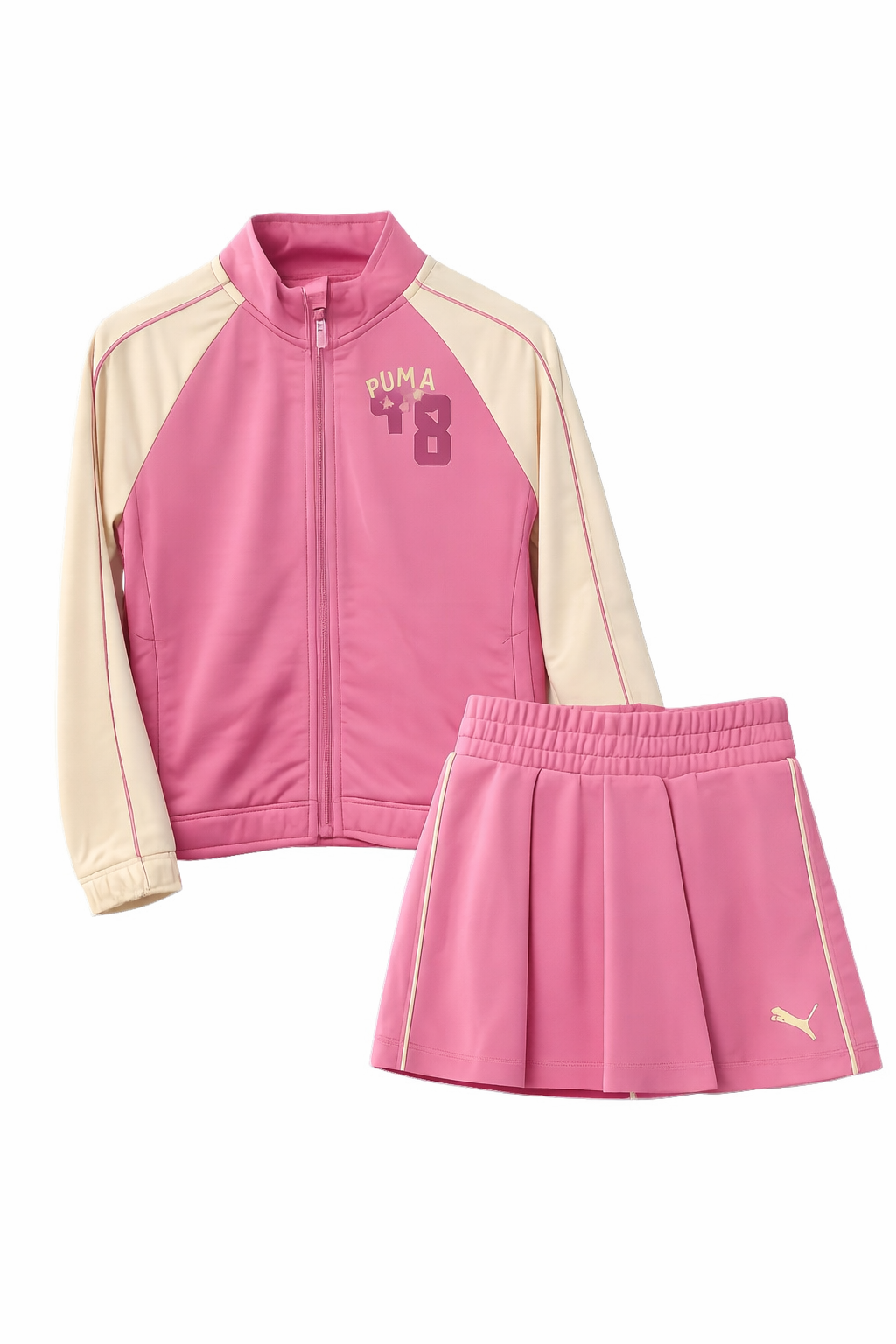 Girls' Puma Tennis Set – Track Jacket & Pleated Pants-Skirt
