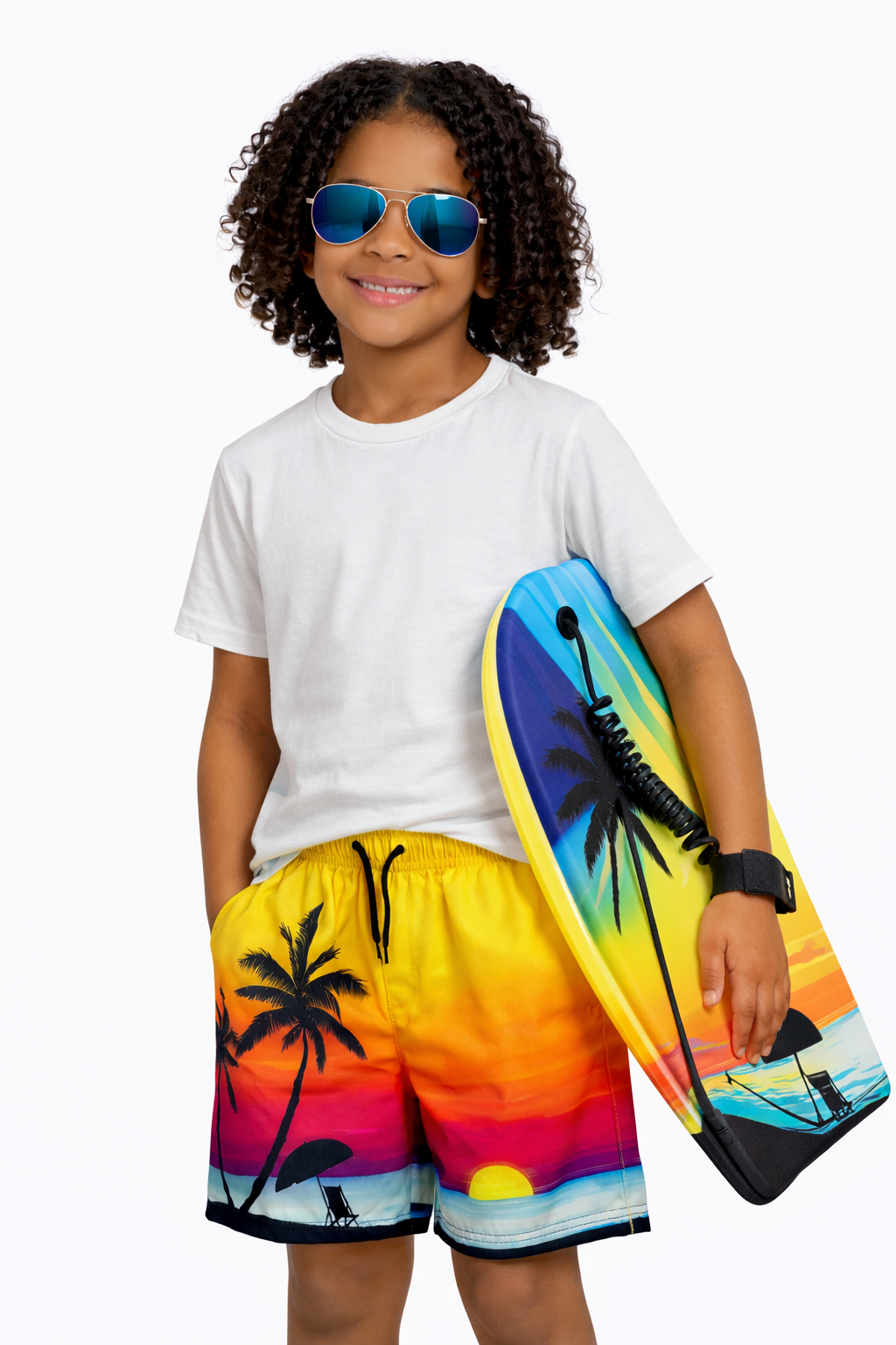 Boys Tropical Sunset Swim Shorts