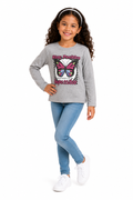 Girls Stay Positive Butterfly Long Sleeve Top