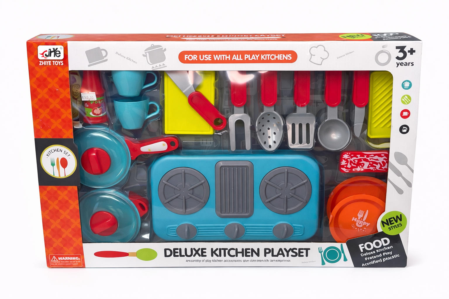 Deluxe Kitchen Playset – Kids Pretend Play Cooking Set