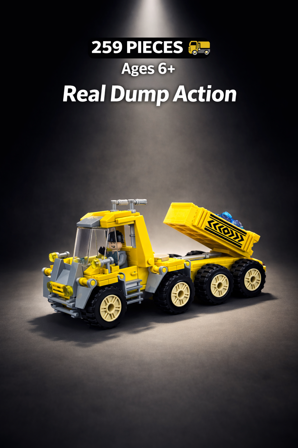 Jie Star Variety Engineering Team Dump Truck Building block Set (259 Pieces)