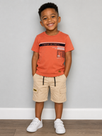 Kids Land Boys Urban Style T-Shirt & Cargo Shorts Set