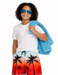 Boys Palm Tree Ombre Swim Shorts