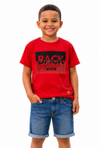 Boys 'Back Again' Graphic Tee & Denim Shorts Set