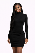 Popular 21 long sleeve black dress