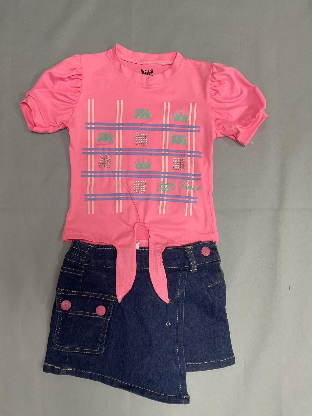 Girls Pants Skirt Set