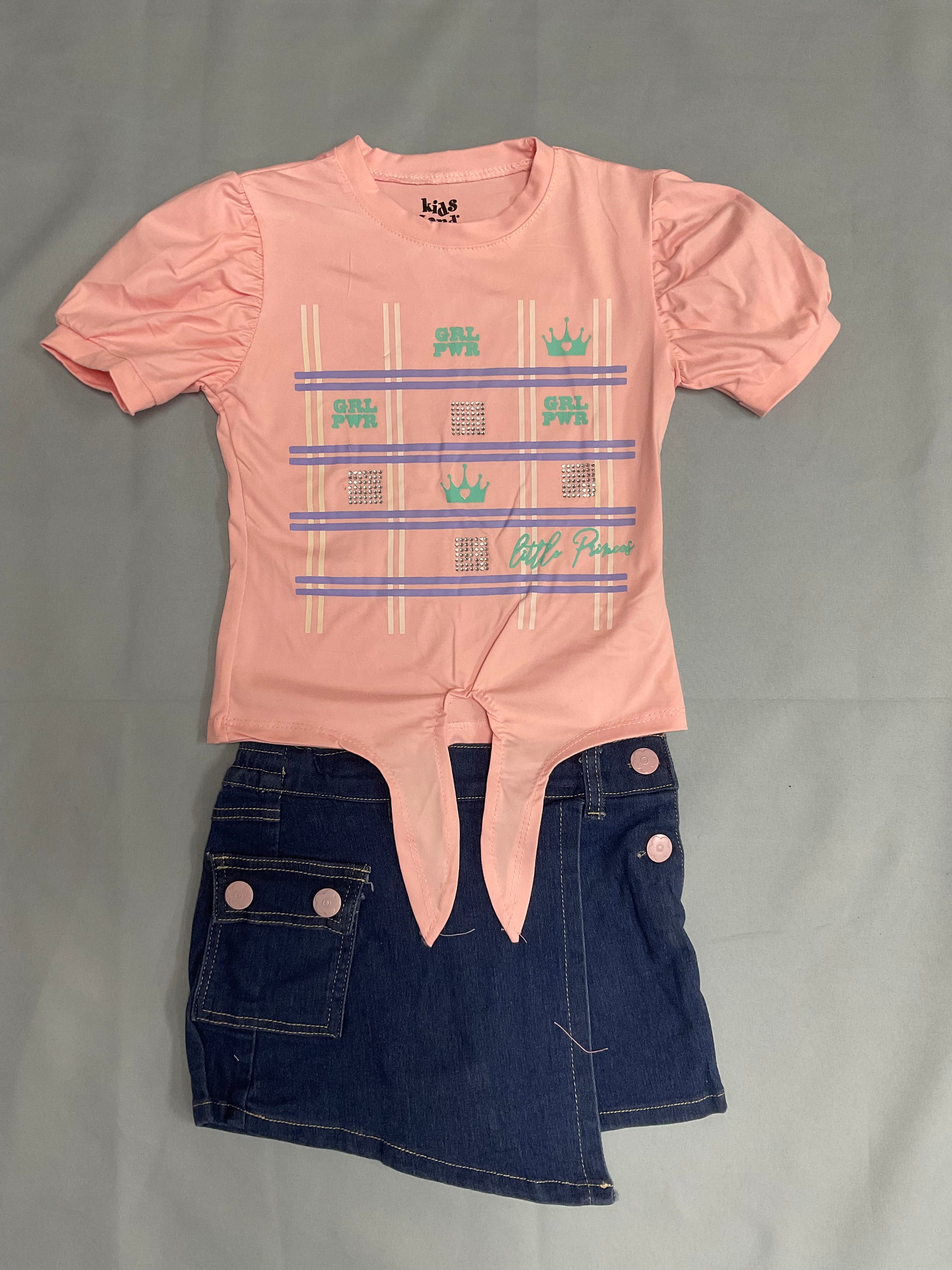 Girls Pants Skirt Set