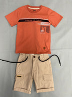 Kids Land Boys Urban Style T-Shirt & Cargo Shorts Set