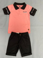 Kids Land Boys Place Polo & Black Shorts Set