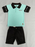 Kids Land Boys Place Polo & Black Shorts Set