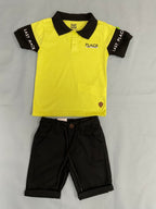 Kids Land Boys Place Polo & Black Shorts Set