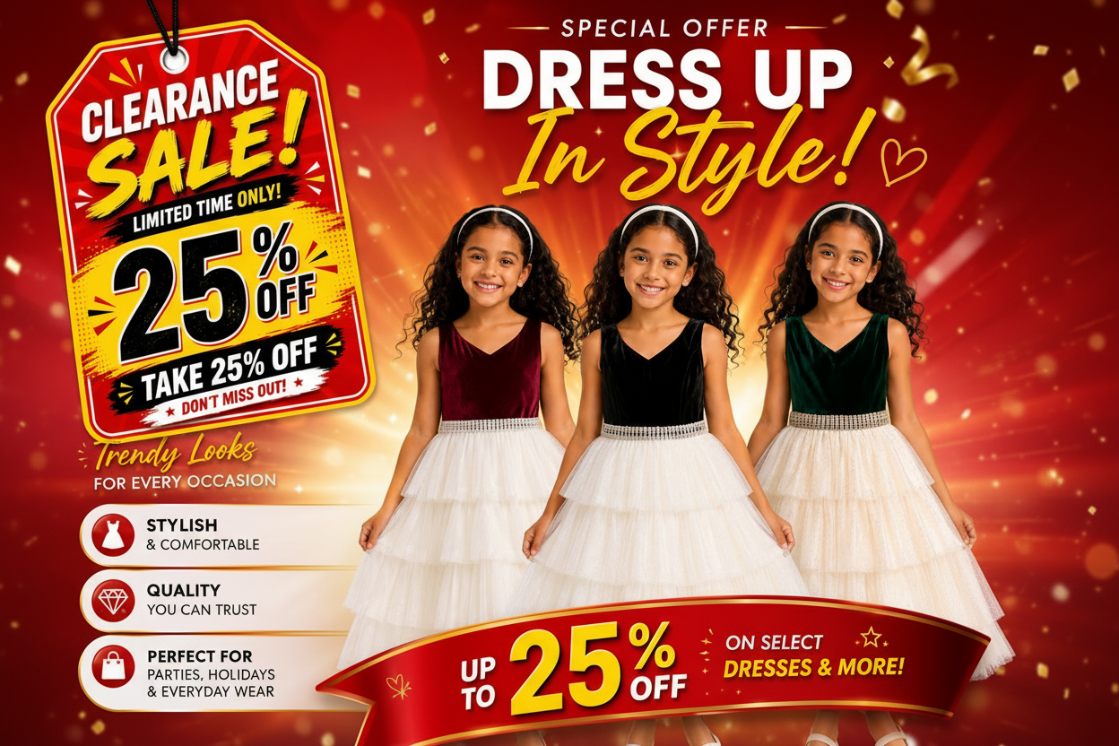 Dress Up In Style Clearance Sale Hero Banner
