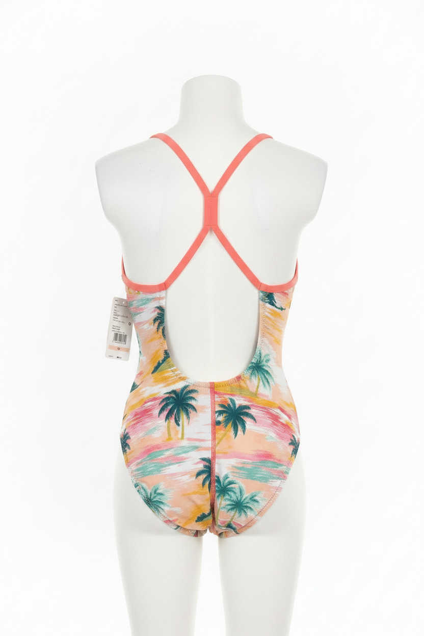 Swimsuit back on white torso mannequin